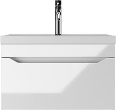 Тумба подвесная под умывальник "Радуга 80" Ева с одним ящиком В1 Айсберг