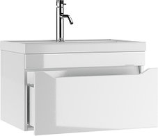 Тумба подвесная под умывальник "Радуга 80" Ева с одним ящиком В1 Айсберг, фото 3