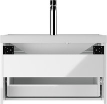 Тумба подвесная под умывальник "Радуга 80" Ева с одним ящиком В1 Айсберг, фото 4