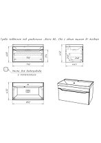 Тумба подвесная под умывальник "Радуга 80" Ева с одним ящиком В1 Айсберг, фото 5