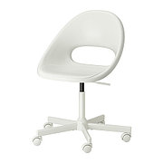 Рабочий стул ЛОБЕРГЕТ / МАЛЬСКЭР, белый/черный ИКЕА, IKEA