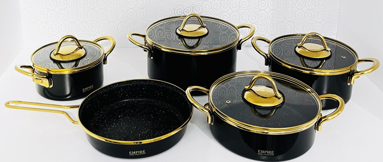 Набор посуды для готовки (эмалированная) черный 9ПР (BLA-0641) - фото 1 - id-p108131530