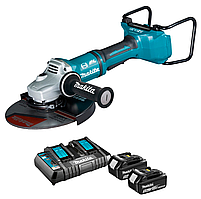 DGA900Z MAKITA Аккумуляторная угловая шлифмашина LXT бесщёточная 2х18 В, 6000 об/мин, ф230х22 мм. 5,2 кг +