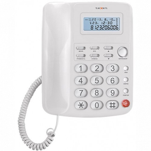 TeXet TX-250 белый аналоговый телефон (126241) - фото 2 - id-p56445154