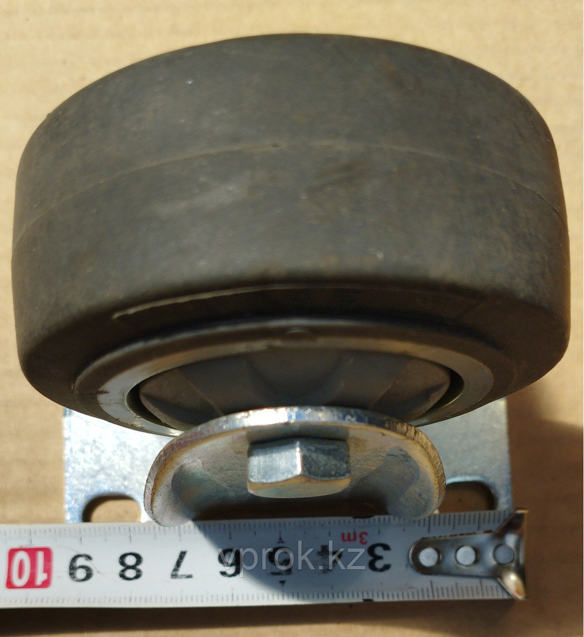 Колесо обрезиненное на платформе, неповоротное с подшипником диаметр d-70 мм - фото 3 - id-p108139346