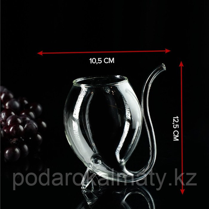 Бокал с трубочкой для вина «Пантера», 300 мл - фото 4 - id-p98119227