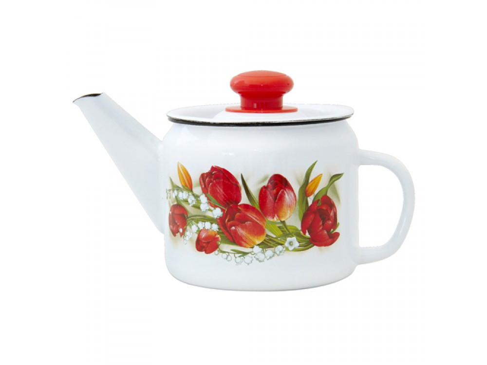 Чайник 1л "Ласковый май" (Лысьвенские Эмали, Россия), фото 1