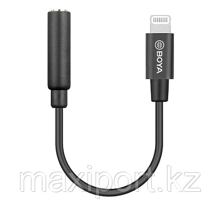 Переходник Boya by-k3 с 3.5mm TRRS - Lightning(для iPhone) подходит для микрофона, фото 2