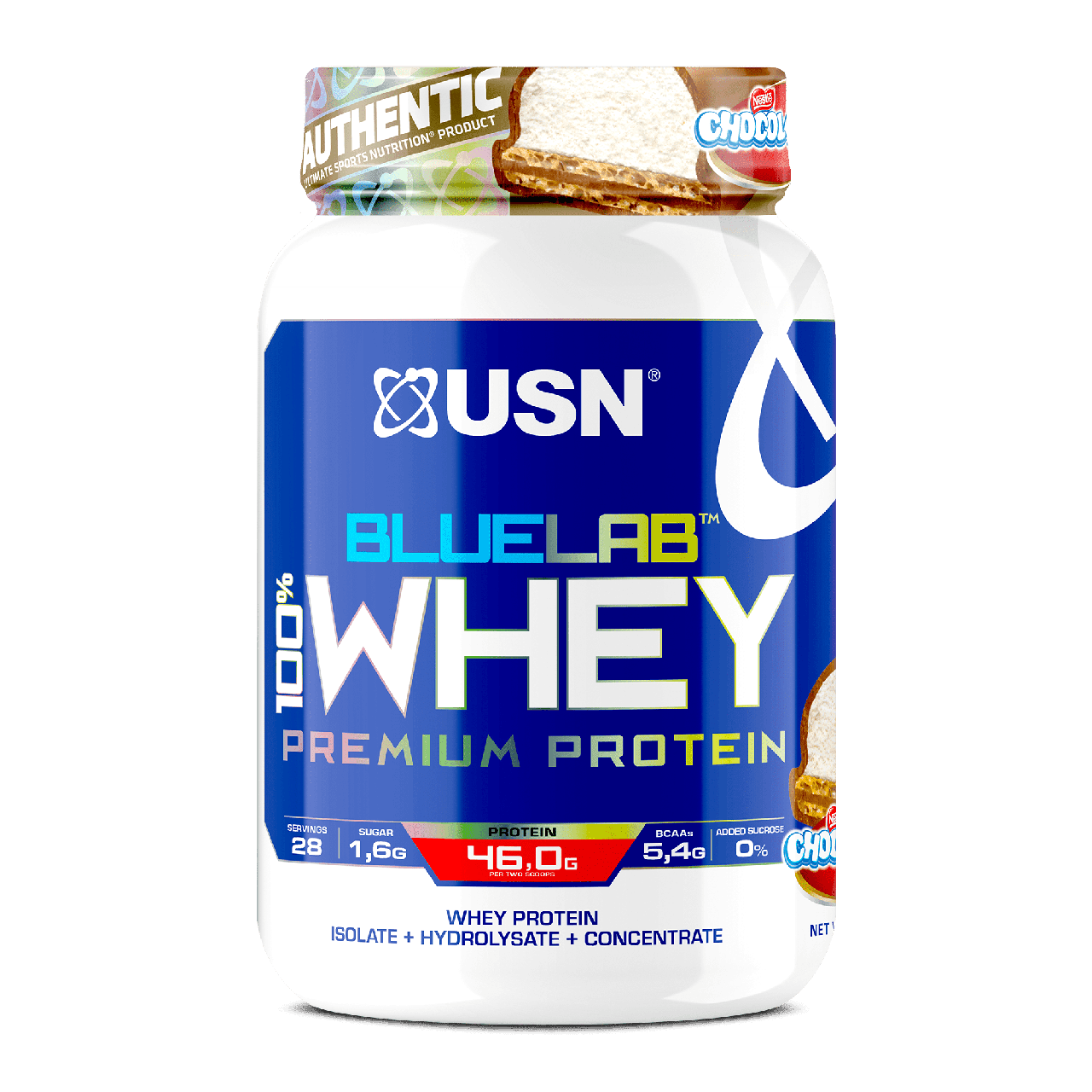 Протеин BlueLab 100% Whey, 908 g, USN Marshmallow choc - фото 1 - id-p106026823