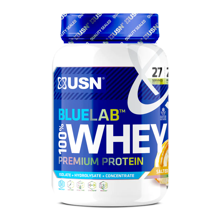Протеин BlueLab 100% Whey, 908 g, USN Salted caramel - фото 1 - id-p106026822