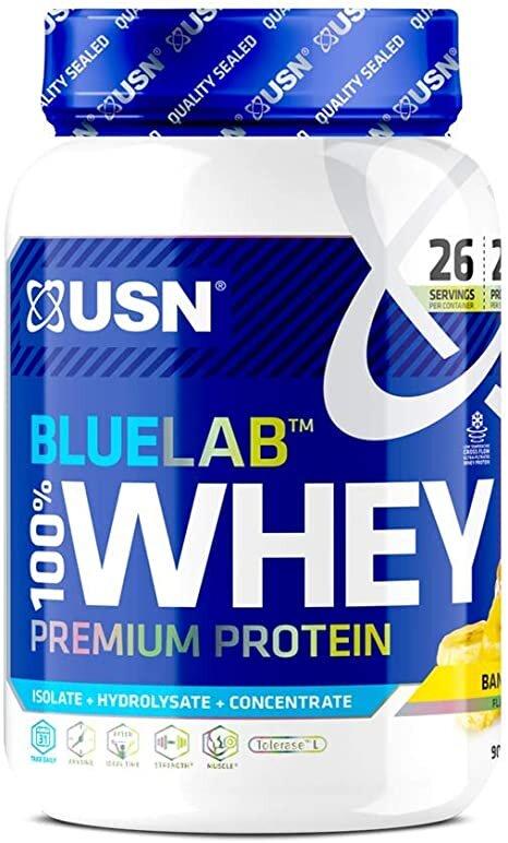 Протеин BlueLab 100% Whey, 908 g, USN Banana - фото 1 - id-p106026817