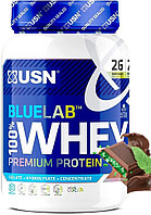 Протеин BlueLab 100% Whey, 908 g, USN Choco-mint crisp