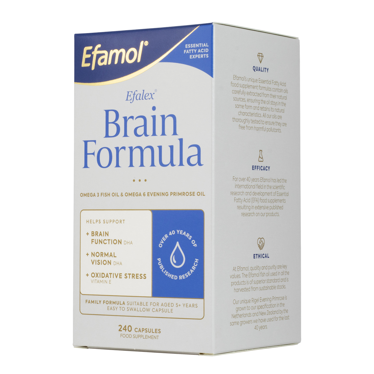 Эфамол Efamol Brain Formula полиненасыщенные жирные кислоты 240 капсул - фото 1 - id-p108145348