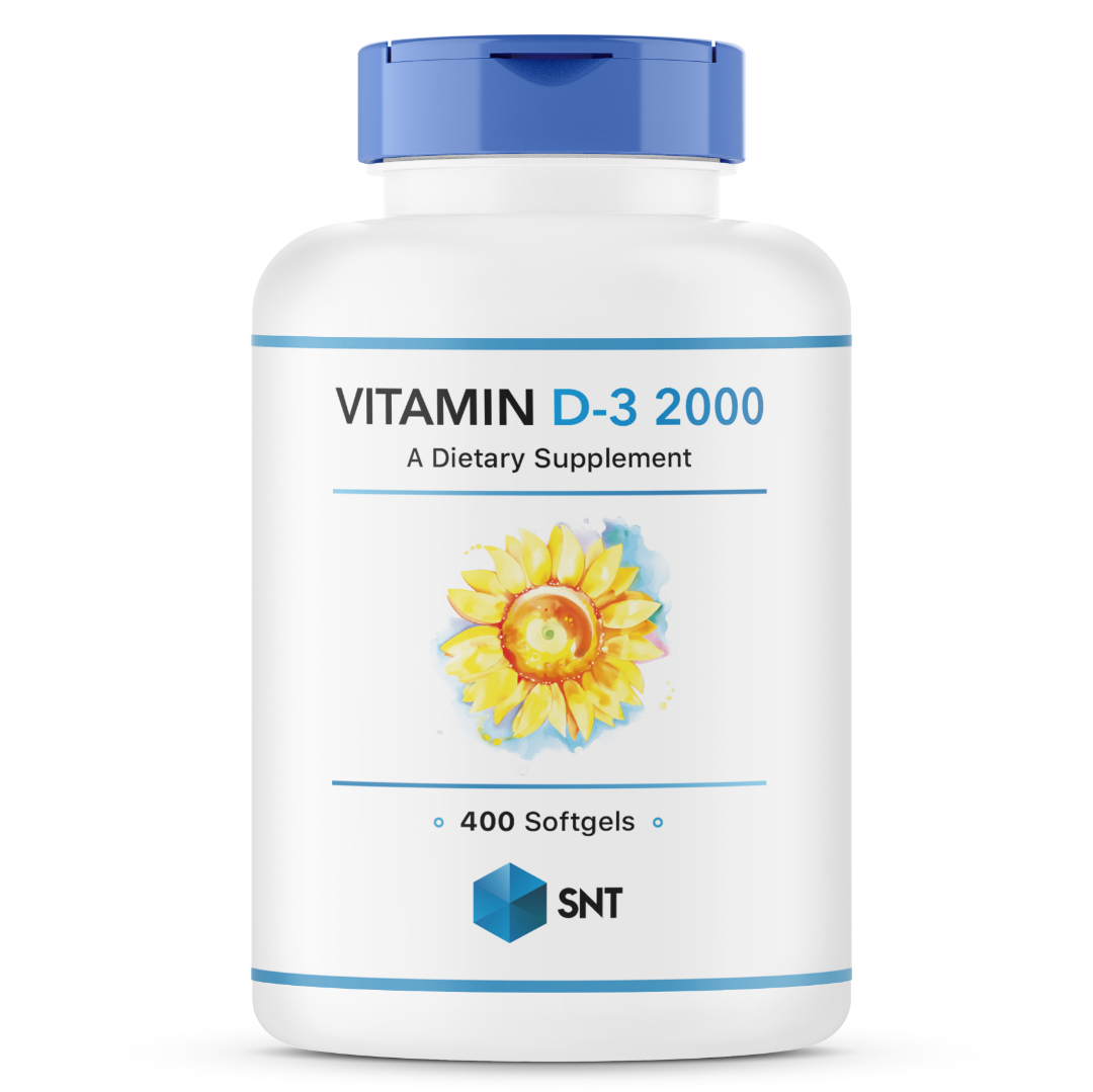 Vitamin D-3 2000 iu, 400 softgels, SNT - фото 1 - id-p96303359
