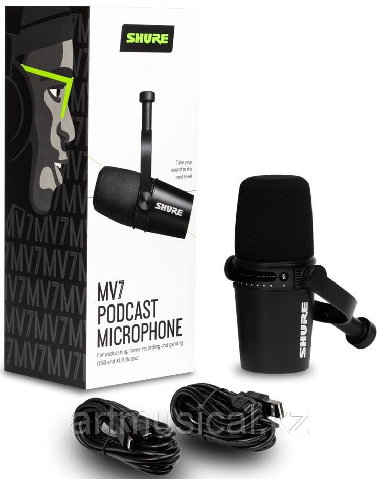 SHURE MV7-K Микрофон для подкастов - фото 6 - id-p108145549