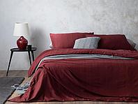 Комплект однотонного постельного белья English Home, бордовый