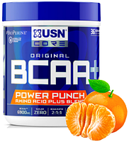 Амин қышқылдары BCAA + Power Punch, 400 g, USN Мандарин