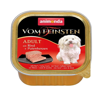 Animonda Vom Feinsten ADULT для собак с говядиной и сердцем индейки, 150 гр