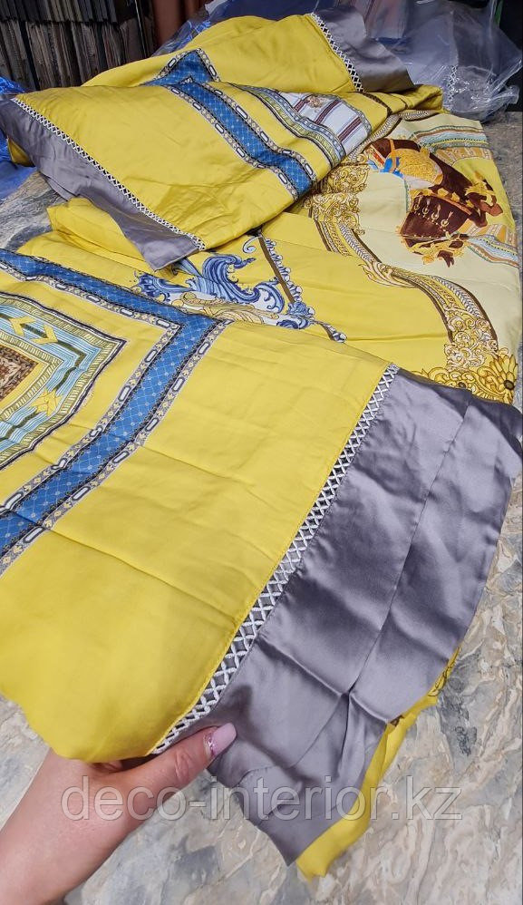 Комплект постельного белья из тенселя с одеялом и рисунком лошадей - фото 5 - id-p108146323