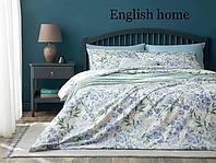 Комплект цветочного постельного белья English Home, голубой