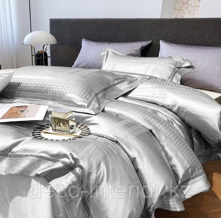 Комплект постельного белья двуспальный из сатина с геометрическим принтом - фото 8 - id-p108146531