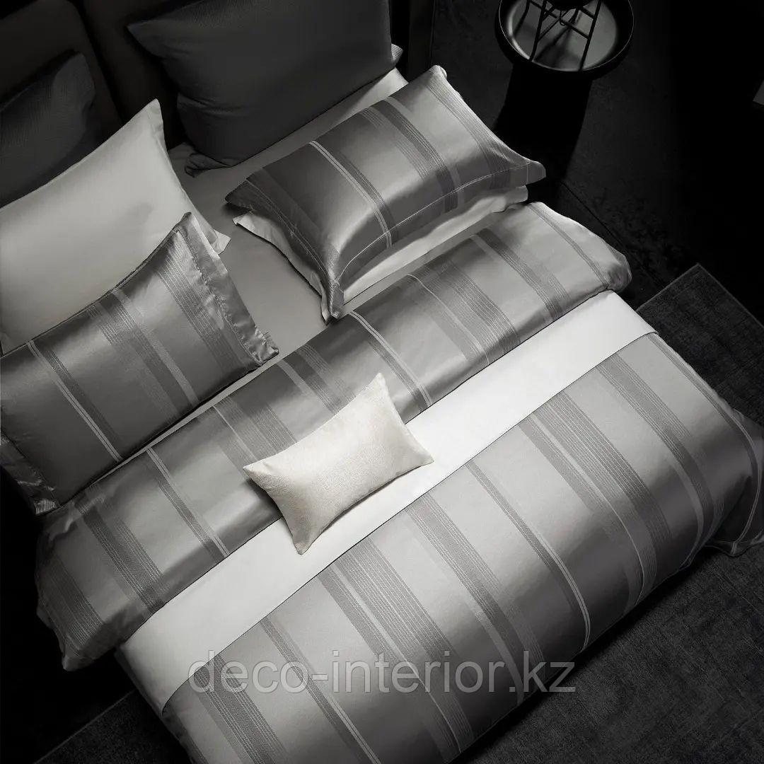 Комплект постельного белья двуспальный из сатин-жаккарда с геометрическим принтом - фото 7 - id-p108146539