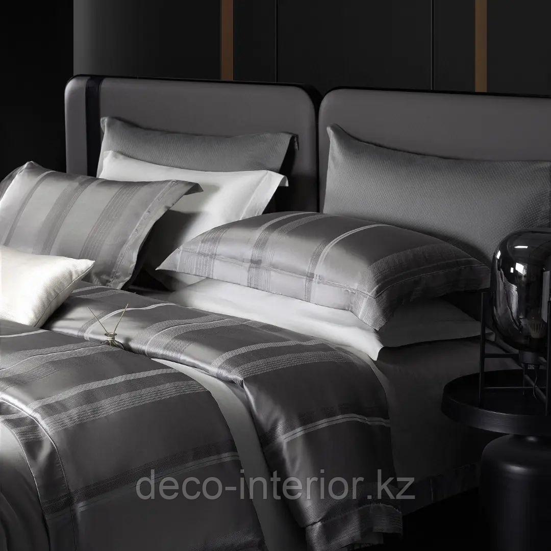 Комплект постельного белья KING SIZE из сатин-жаккарда с полосами - фото 3 - id-p108146558