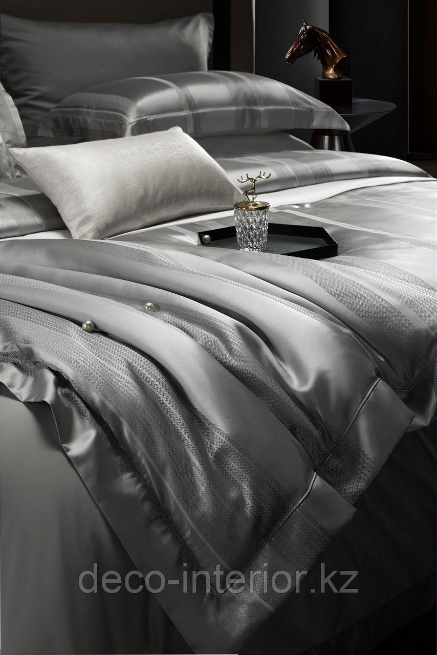 Комплект постельного белья KING SIZE из сатин-жаккарда с полосами - фото 5 - id-p108146558