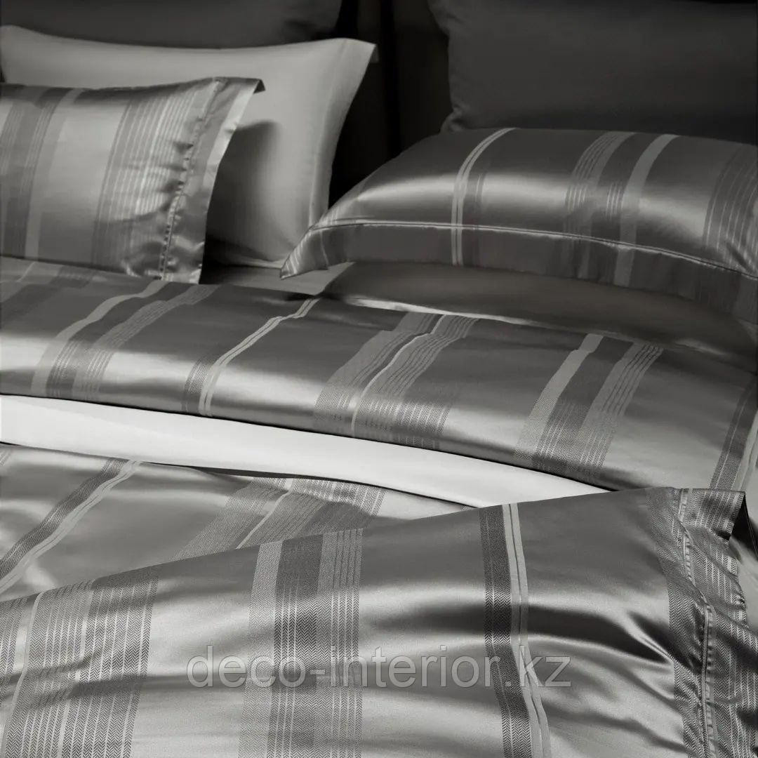 Комплект постельного белья KING SIZE из сатин-жаккарда с полосами - фото 7 - id-p108146558