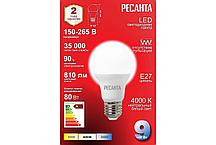 Светодиодная лампа Ресанта LL-R-A60-9W-230-4K-E27 (груша, 9Вт, нейтр., Е27), фото 3