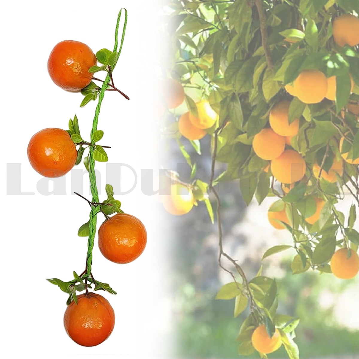 Искусственный фрукт связка апельсин связка муляж 56см