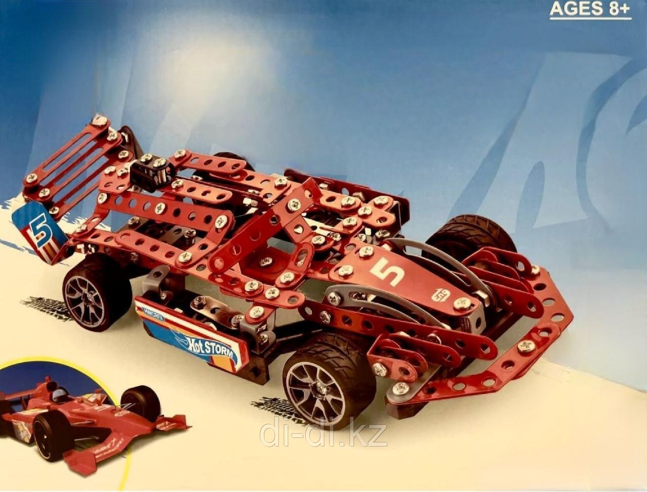 Hot Wheels Конструктор металлический  / Гоночная спортивная машина Красный Ferrari ,290 деталей