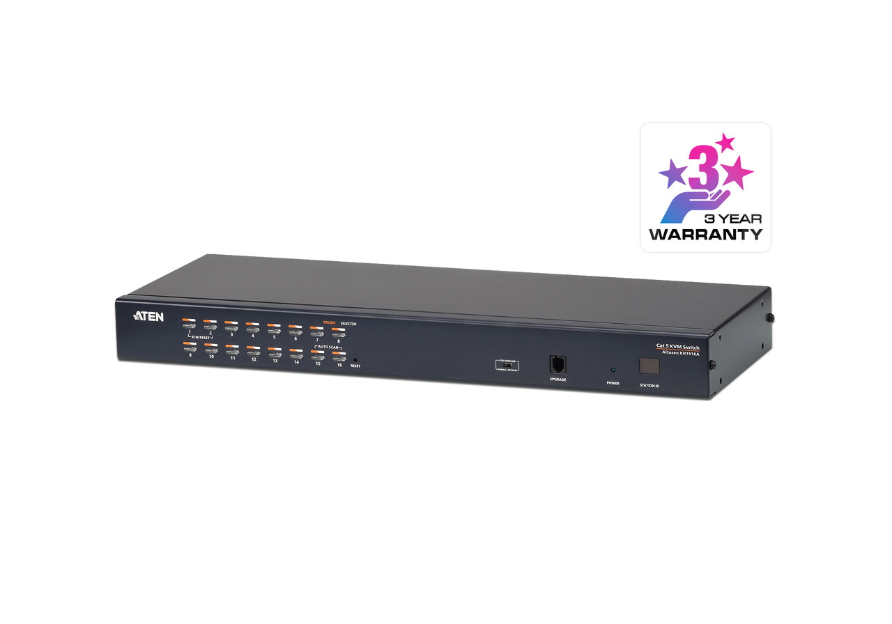 16-портовый мультиинтерфейсный (DisplayPort, HDMI, DVI, VGA) КВМ-переключатель по кабелю Cat 5  KH1516A ATEN