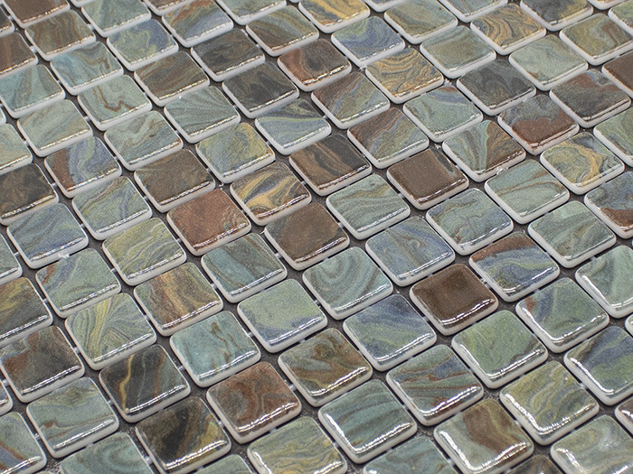 Стеклянная мозаика Reviglass Aquarela (Коллекция Karma, цвет: коричневый-зелёный) - фото 2 - id-p108150145