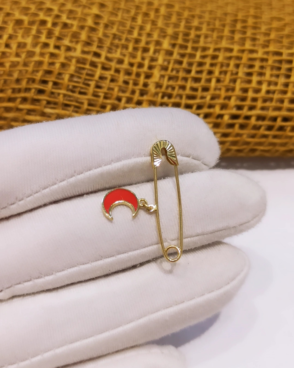 Булавка "Луна" / эмаль / 2,2 см, фото 1