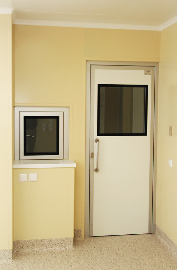 Дверь медицинская алюминиевая механическая, распашная - фото 4 - id-p108101628