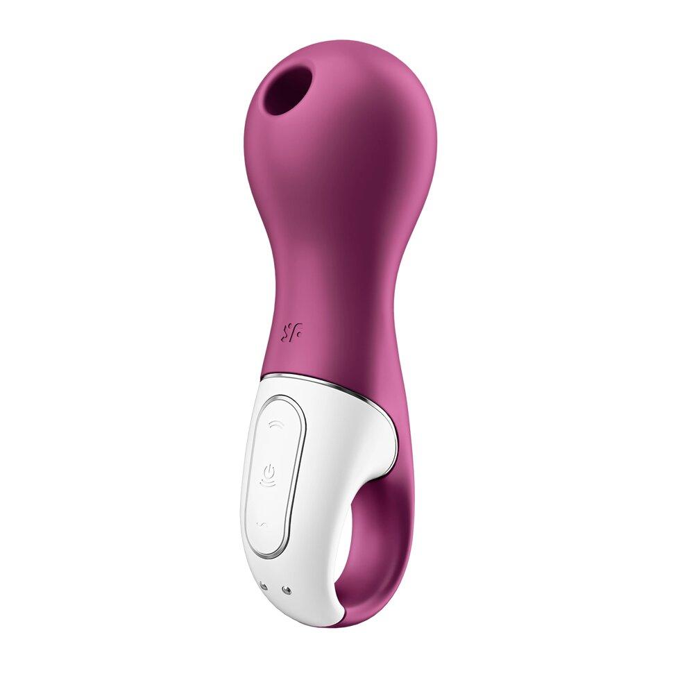 Вакуумный стимулятор клитора с вибрацией Satisfyer Lucky Libra ягодный