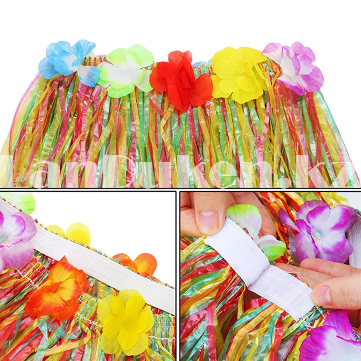 Юбка гавайская с цветами 59 см разноцветная - фото 3 - id-p108151677