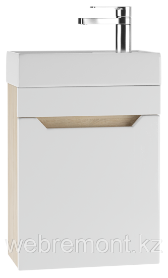 Тумба с умывальником "Енисей 40 Мечта" подвесная Дуб Сонома АЙСБЕРГ