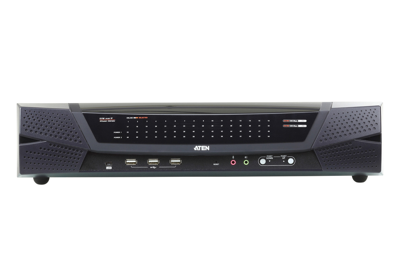 64-портовый КВМ-коммутатор с доступом по IP и поддержкой 1-локального/4-удаленных сеансов KN4164V ATEN - фото 2 - id-p108152383
