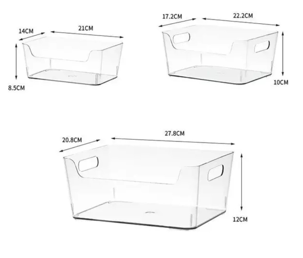 Органайзер для хранения, прозрачный пластик 27,8х20,8х12 - фото 1 - id-p108159535