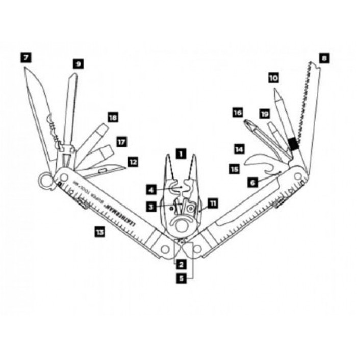 Мультитул Leatherman SuperTool 300 EOD, 19 функций, нейлоновый чехол - фото 3 - id-p108164859