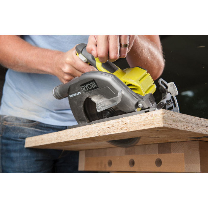 Пила дисковая бесщеточная аккумуляторная Ryobi R18CS7-0 ONE+ - фото 5 - id-p108162943