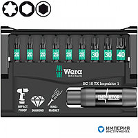 Набор WERA Bit-Check 10 TX Impaktor 1 057688