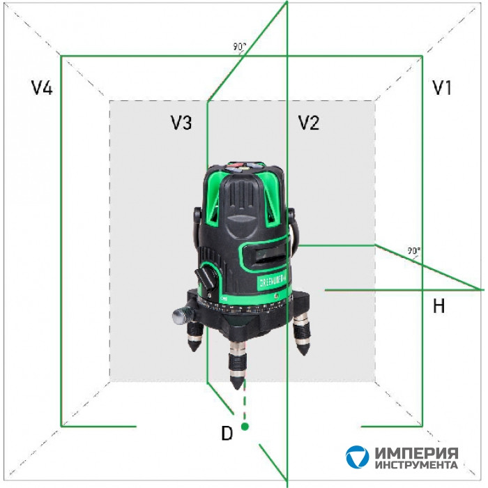Лазерный уровень INSTRUMAX GREENLINER 4V - фото 2 - id-p108162149