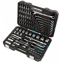 Набор инструментов GROSS 82 предмета, 120 зубьев, CrV, 1/4", 1/2" 14149