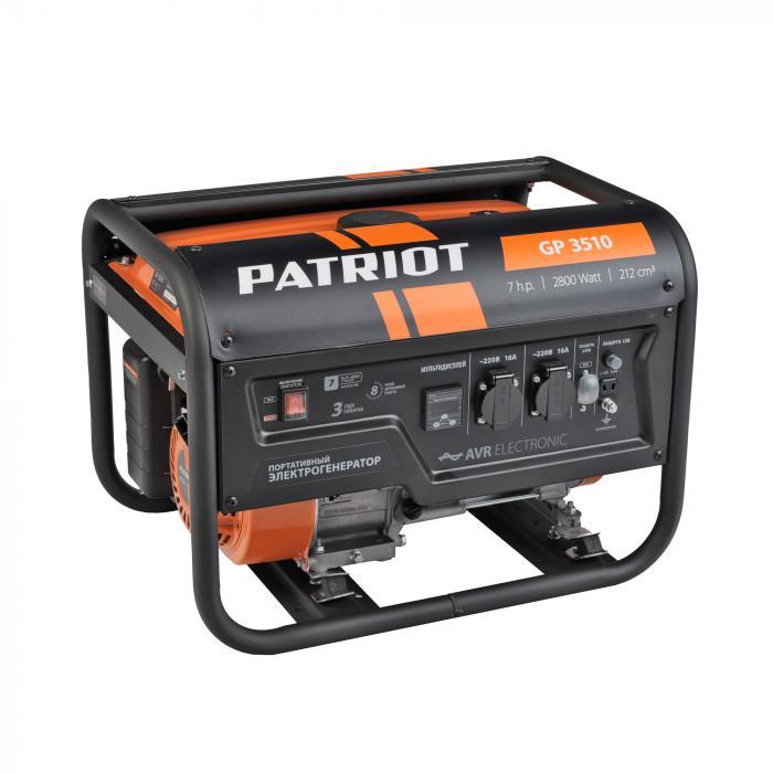 Бензиновый генератор PATRIOT GP 3510 - фото 2 - id-p108165229