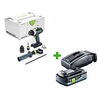 Дрель-шуруповерт ударная аккумуляторная FESTOOL QUADRIVE TPC 18/4 I-Basic + аккумулятор BP 18 Li 4,0 ASI и