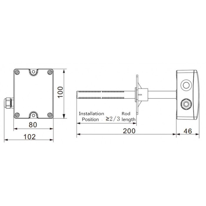 Канальный датчик концентрации углекислого газа RGP LFG202-1-V10 - фото 3 - id-p108164394