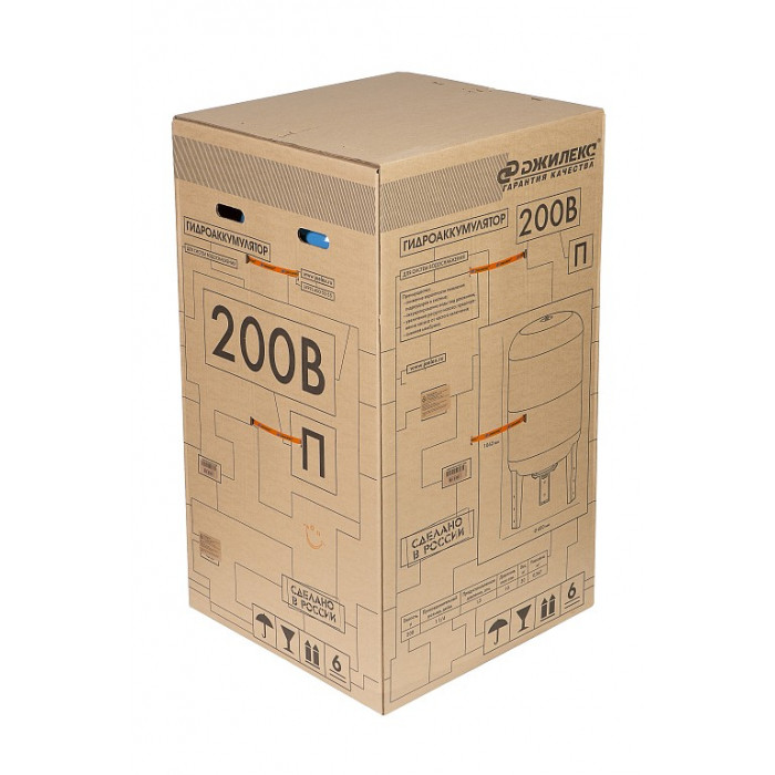Гидроаккумулятор Джилекс 200ВП к (вертикальный, комбинированный фланец) + Чехол TermoZont GB 200 для гидробака - фото 3 - id-p108164411